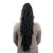 Very long voluminous ponytail hairpiece braid with kinky curls black N838-1