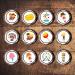 24 Fun Fair Carnival Theme Edible Cupcake Toppers - Stand Up Disc Wafer Cake Decorations