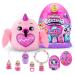 Rainbocorns Eggzania Surprise Mania Daffy the Flamingo - Collectible Plush - Over 20 Surprises Inside 28 cm Cuddle Plush Stuffed Animal Rings Bracelets Stickers Wearable Accessories (Flamingo) Flamingo (Daffy)