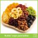 Dried Fruit & Nuts Gift Basket in Wooden Apple Tray + Green Ribbon - 9 Assortments | Holiday & Birthday Gourmet Arrangement | Healthy Kosher Snack Box - Buy Online on SooperMarket.com