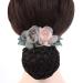 Women's Crochet Hair Bun Net with Flower Decor Hair Clip - 5 Colors - Buy Online on SooperMarket.com