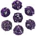 Metal DND Dice Set - Unique Round Hollow Orb Design - Purple Dragon Metal Dice for RPG - Stunning Dungeons and Dragons Set - Buy Online on SooperMarket.com