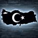 Leon Foil Turkey Card - Turkish Coat of Arms LED Night Light & Decoration | RGB Star & Crescent Moon | Perfect Gift for Birthdays & Parties - Buy Online on SooperMarket.com