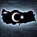 Turkey Night Light - LED Turkish Coat of Arms Emblem | Star & Crescent Moon MDF Decoration Gift for Friends' Birthdays - Buy Online on SooperMarket.com