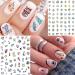 Watercolor Floral and Abstract Nail Stickers - 6 Sheets of Self-adhesive Nail Decals for Women - Flower, Butterfly, and Lady Face Designs - Buy Online on SooperMarket.com
