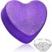 Size 5 Cosmic Love Heart Bath Bomb with Jewelry | USA-Made Skin Moisturizing Fizzie | Purple | 1 Count - Buy Online on SooperMarket.com