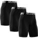 NELEUS Men's 3 Pack Performance Compression Shorts Large 6028# 3 Pack: Black