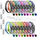 18 Piece Reflective Cat Collars with Bell Adjustable Durable Nylon Cat Collars with Safety Buckles and 6 Piece Weatherproof Metal ID Tags Pendant Anti-Lost ID Tags for Puppy Kittens