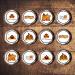 PRECUT Thanksgiving Cupcake Toppers Edible Thanksgiving Mini Cake Decorations - Edible Fall Party Decorations Thanksgiving Cake Topper Edible Pumpkin Cake Decorations (24)