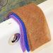 3 Pieces African Exfoliating Long Net Bath Sponge Set - Body Scrubber & Exfoliation Rag in Blue Brown & Purple | Daily Skin Smoother for All Skin Types - Worldwide Shipping - Buy Online on SooperMarket.com