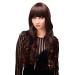 WIG ME UP Beautiful ladies wig dark brown mix mahogany bangs long wavy 65 cm H9101-2T33