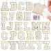 Self-Adhesive Iron on Letters Chenille Patches: 26PCS White Letter Patches Stickers Varsity Letter Patches for Clothing Jackets Backpacks Hats Repair Alphabet Embroidered Applique Preppy Patch 26pcs White Letter Chenille Patches