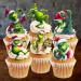 PRECUT Grinch Cupcake Toppers #1 Edible Christmas Cake Decorations Grinch Christmas Decorations Christmas Grinch Cake Topper (12)