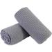 POLYTE Oversize Quick Dry Microfiber Bath Towel Set of 2 - 60x30in (Gray Waffle Weave) - Buy Online on SooperMarket.com