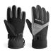 WALSKING Kids Winter Gloves, Snow Waterproof Ski Cold Weather Insulated Outdoor Snowboard Thinsulate Gloves for Boys Girls Youth Black Medium(Fits:912years old)