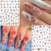 Watercolor Floral and Abstract Nail Stickers - 6 Sheets of Self-adhesive Nail Decals for Women - Flower, Butterfly, and Lady Face Designs - Buy Online on SooperMarket.com