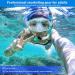 JARDIN Dry Snorkel Set | Panoramic View Anti-Fog Diving Mask | Free Breathing & Adjustable Strap | Professional Snorkeling Gear for Adults | Teal - Buy Online on SooperMarket.com