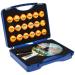 JOOLA Tour Carrying Case - Ping Pong Paddle Case with 18 40mm 3 Star Competition Ping Pong Balls and Space for Storing 2 Standard Table Tennis Rackets - Durable High Density Case with EVA Foam Lining Tour Case w/ Rackets and Table Tennis Balls