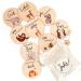 Wood Milestone Cards for Babies 30 Colorful Animal-Printed Wooden Slices | Perfect Gift for Birth & Baby Showers - Buy Online on SooperMarket.com
