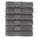 Maura Basics Performance Wash Cloths with Hanging Loop. 13 x13 American Standard Towel Size. Soft Durable Long Lasting and Absorbent | 100% Turkish Cotton Bath Towels Set for Bathroom Washcloth (6-Pack) Space Gray