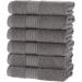 Maura Basics Turkish Cotton Wash Cloths Set - 13x13 American Standard Size | Soft, Durable, Absorbent Towels - 6 Pack | Space Gray - Buy Online on SooperMarket.com