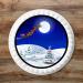 PRECUT 7" Christmas Cake Topper Christmas Snow Scene Edible Christmas Cake Decorations Santa Cake Toppers Xmas Cake Decoration Round Christmas Cake