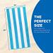 Ben Kaufman Cabana Stripe Beach Towel - Large Cotton Terry, 30 x 60, 6 Pack - Soft, Absorbent & Assorted Colors - Buy Online on SooperMarket.com