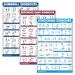 Palace Learning 3-Pack: Dumbbell Exercise Poster + Resistance Bands Workouts + Stretching Exercises-Set with 3 training tables (laminated 45.7 x 61 cm) laminated 18 "X 24"