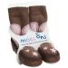 Mocc Ons moccasin washable leather sole slipper socks (6-12 Months) 6-12 Months Cowgirl
