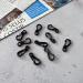 Temlum 2.5 cm Mini Carabiner Set - Aluminum Key Rings for Camping Travel & Hiking | 10 Black Hooks - Buy Online on SooperMarket.com