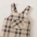 Puseky Baby Boy 3-6 Months Clothes Set | Long Sleeve Romper with Plaid Suspenders Overall Pants | Spring Fall Outfits in White - Buy Online on SooperMarket.com