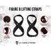 Figure 8 Lifting Straps for Deadlift, Powerlifting & Cross Training - Strong Weightlifting Wrist Straps for Men & Women (Medium, Black) - Buy Online on SooperMarket.com
