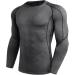 NELEUS Men's 3 Pack Dry Fit Long Sleeve Compression Shirts - Black/Red Stripe, Grey, White 3 Pack - Large 5030 - Workout Running Shirts - Buy Online on SooperMarket.com