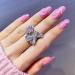 Novo Ovo Neon Pink Glitter Hologram Press-On Nails | Short to Medium Oval Almond Artificial Fingernails for Valentine's Day - Buy Online on SooperMarket.com