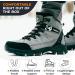 Foxelli Men's Waterproof Suede Hiking Boots - Breathable, Comfortable & Lightweight - Size 9.5 Grey - Buy Online on SooperMarket.com