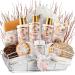 Birthday Spa Gift Baskets for Women Gift Basket for Women Bath and Body Gift Set 13pc Coconut Caramel Self Care Gift Basket Bubble Bath Shampoo Body Scrub Lotion Salts Bath Bomb & More