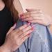 Danni & Toni 28 Glamour Gel Nail Stickers - Salon-Quality Semi-Cured Nail Wraps in Light Pale Violet Red - Buy Online on SooperMarket.com