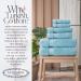 La Hammam Fine Living 6-Piece Cotton Towel Set - Soft & Absorbent Towels for Bathroom, Kitchen, Hotel, Gym & Spa - Aqua - Buy Online on SooperMarket.com