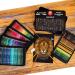 KALOUR 180 Colored Pencil Set with 12 Metallic Pencils - Ideal for Coloring and Drawing - Vibrant Colors - Tin Case Included - Buy Online on SooperMarket.com