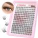 PHKERATA Wispy Cluster Lashes Natural Individual Eyelashes 180Pcs 9-12MM Lashes Individual Cluster Short Wispy C Curl Eyelash Clusters 9-12MM Super Thin Band Eyelashes Wispy Lash