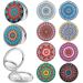 Berlune 10 Pcs Compact Mirror Bulk Pocket Mirror Purse Mirror Portable Travel Makeup Mirror  Folding Handheld Double Sided Mirror with 1X/2X Magnification for Women Girls Gift  Mandala Style