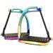 Peacock Rainbow Gloss Fillis Safety Stirrups S/Steel with Black Treads - 4.75 Inches - Buy Online on SooperMarket.com