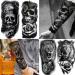 COKTAK 22 Sheets 3D Forearm Half Sleeve Temporary Tattoos - Large Tribal Lion Warrior Tiger Wolf Flower Skull Fake Tattoo Stickers for Men Women Adults - Halloween Black 3D Realistic Tatoo Rose Animals - Buy Online on SooperMarket.com