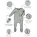 DreamBuy Ribbed Cotton Zip Up Baby Sleepsuit for Newborns | Unisex Baby Boy and Girl Clothes 0-3 Months Sage - Buy Online on SooperMarket.com