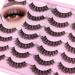 PHKERATA A-17 14 Pairs Pack Natural Cat Eye Mink Lashes | Fluffy Wispy 3D Effect False Eyelashes - Buy Online on SooperMarket.com