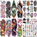 52 Sheets Kids Full Arm Temporary Tattoo  Fake Arm Tattoos Planet Astronaut Spaceship Rocket Dolphin Car Dinosaur Tattoo for Boy  Unicorn Castle Bunny Butterfly Cat Long lasting Tiny Tattoos for Girl