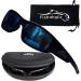 Fishoholic Polarized Fishing Sunglasses -5 Color Options- w Case Pouch UV400 Fishing Gift Gloss Black Blue Mirror