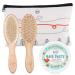 LANE & CO. Hair Gel for Kids with Goat-Hair Brush & Hard-Bristle Hairbrush- Plant-Based Styling Paste for Baby  Toddler - Natural  Organic  Child-Safe Formula with Shea & Cocoa Butter  Coconut Oil