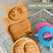 Eco Health Bamboo Baby Plate with Suction Cup - Non-Toxic & Cool to Touch - Ideal for Baby Weaning - Cat Plate (Blue) - Buy Online on SooperMarket.com