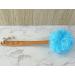 Exfoliating Shower Loofah & Back Scrubber - Long Wooden Handle Bath Brush for Men & Women - Easy Reach Body Wash Applicator (Blue - Buy Online on SooperMarket.com